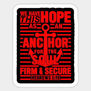 Hebrews 6:19 Sticker